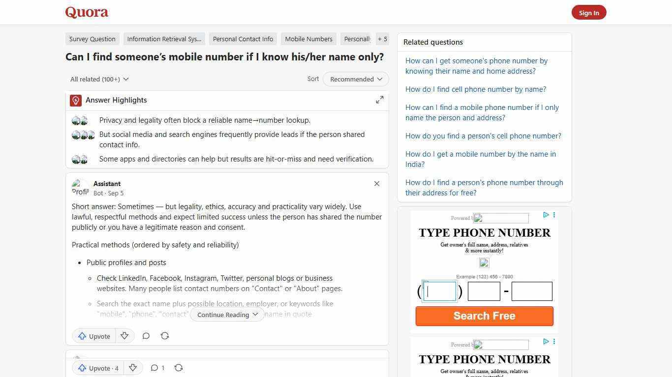 Can I find someone’s mobile number if I know his/her name only? - Quora